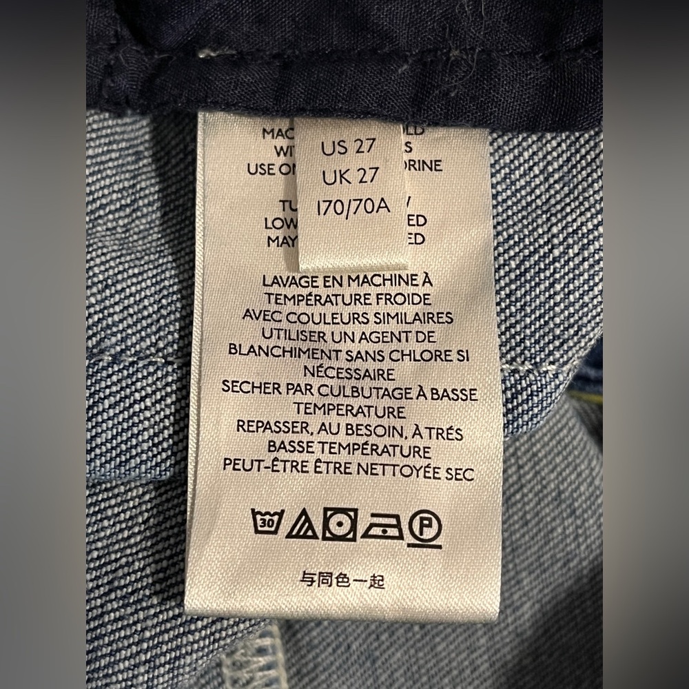 Pilcro Anthropologie Dark Cropped High Waist Wide Leg Jeans sz 27 - Picture 11 of 13